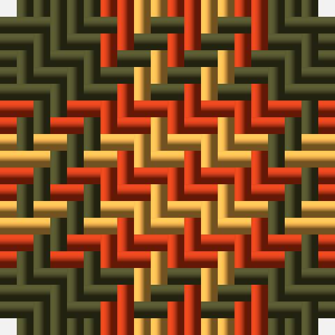 the same small sett woven closed, threads touching, as cloth