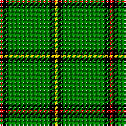 R/2 K4 G32 K4 Y/2 tartan Tartan detail
