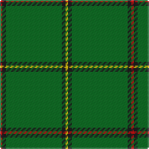 R/2 K3 G45 K3 Y/2 tartan Tartan detail