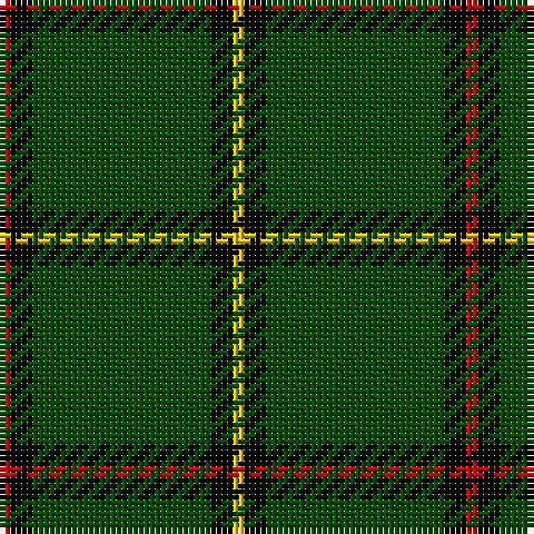 R/2 K4 G32 K4 Y/2 tartan Tartan detail