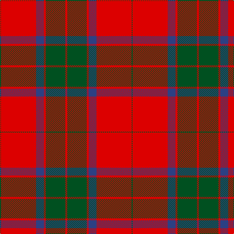 G/2 R72 B16 R4 G40 R/4 tartan Tartan detail