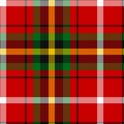 W/24 R72 K8 R24 G28 K32 Y/24 tartan Tartan detail