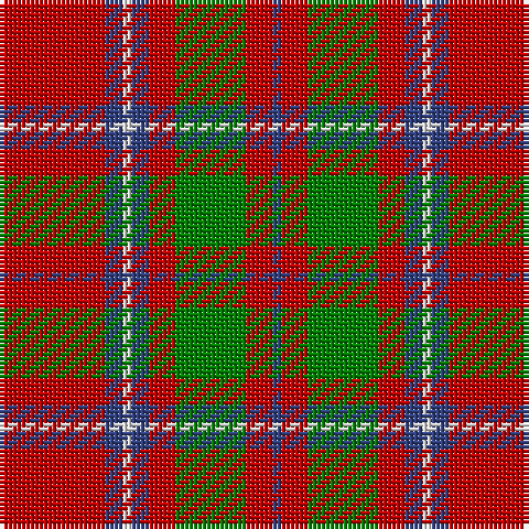 B/2 R6 G16 R6 B4 LN2 B4 R/24 tartan Tartan detail