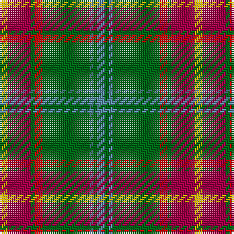 Y/4 R12 G2 Ra4 G24 B2 G2 B/4 tartan Tartan detail