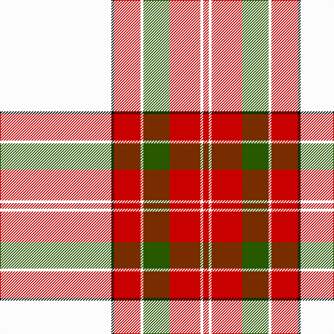 R/8 W4 R44 G38 W4 R38 K4 W/160 tartan Tartan detail
