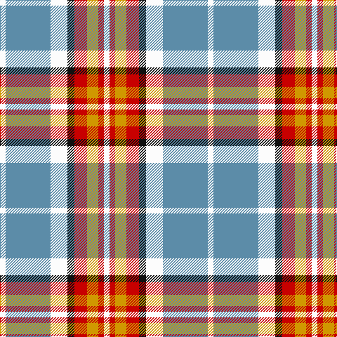 W/8 B64 W24 K10 R18 DY16 R8 W/8 tartan Tartan detail