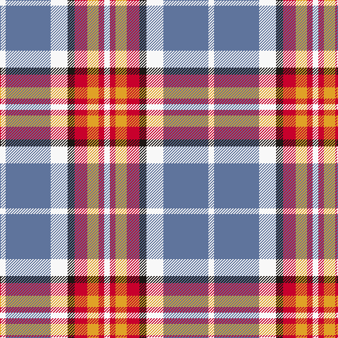 W/8 B64 W24 K10 R18 Y16 R8 W/8 tartan Tartan detail