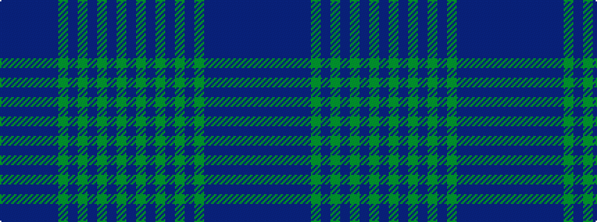 idealised woven sample of pattern BBBBBBGBGBGBGB