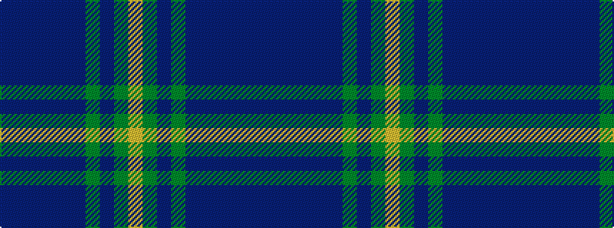idealised woven sample of pattern BBBBBBGBGY