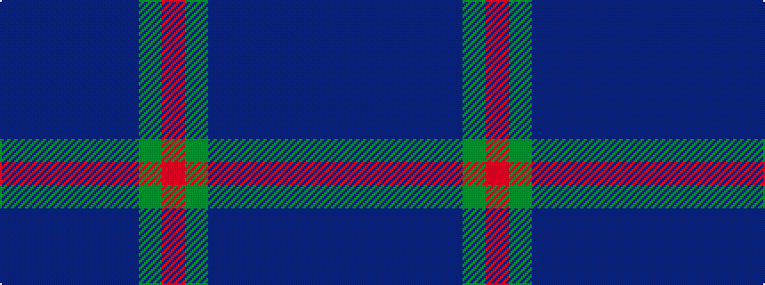 idealised woven sample of pattern BBBBBBGR