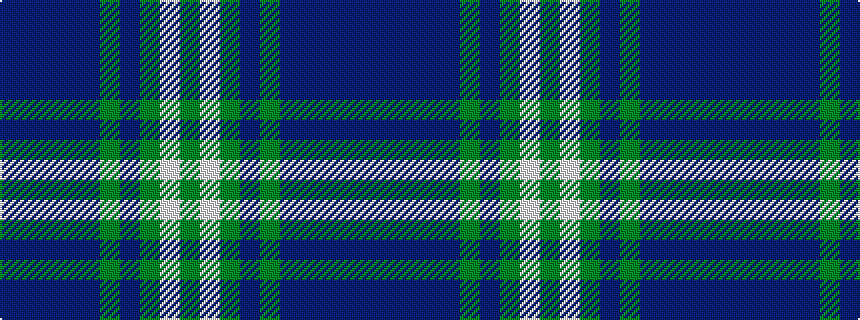 idealised woven sample of pattern BBBBBGBGWG