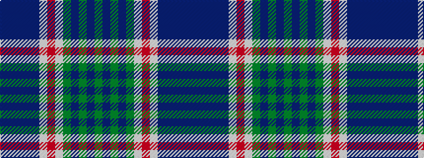idealised woven sample of pattern BBBBBWRWGBGBG