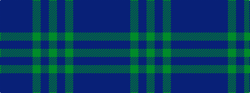 idealised woven sample of pattern BBBBGBG