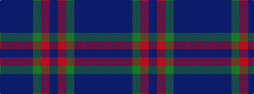 idealised woven sample of pattern BBBBGRB