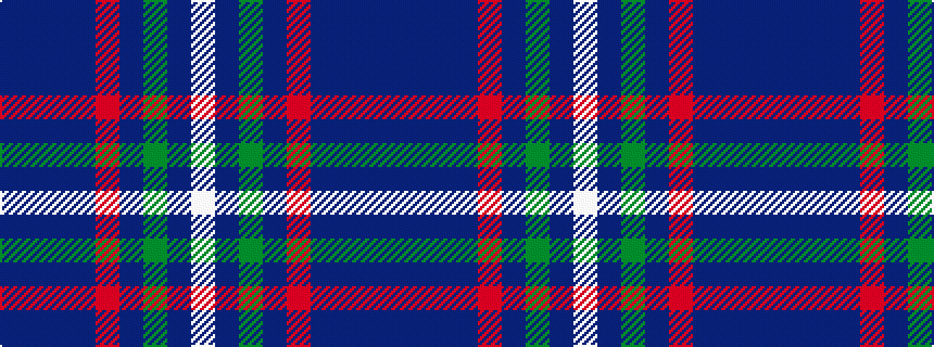 idealised woven sample of pattern BBBBRBGBW