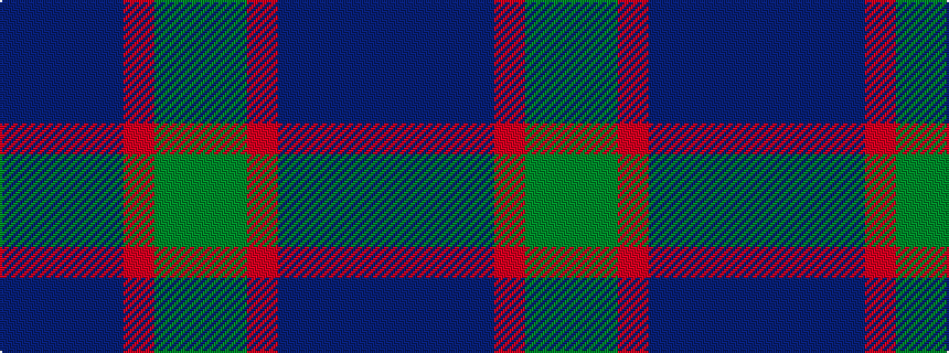 idealised woven sample of pattern BBBBRGG
