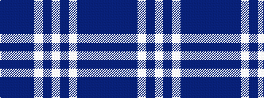 idealised woven sample of pattern BBBBWBW