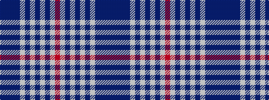 idealised woven sample of pattern BBBBWBWBWBWR