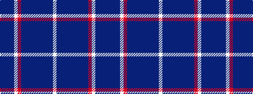 idealised woven sample of pattern BBBBWRBBBBBBBBBW