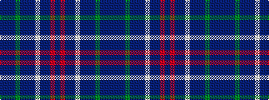 idealised woven sample of pattern BBBGBBBWBBRB