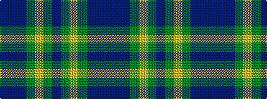 idealised woven sample of pattern BBBGYGB