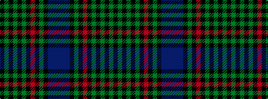 idealised woven sample of pattern BBBKGKRKGKGKGK