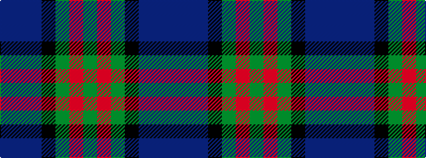 idealised woven sample of pattern BBBKGRG