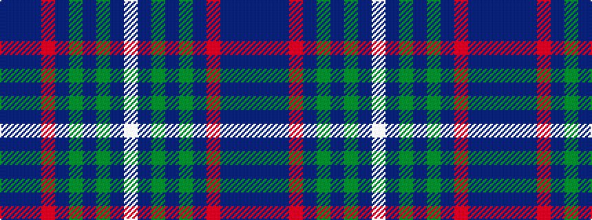 idealised woven sample of pattern BBBRBGBGBW