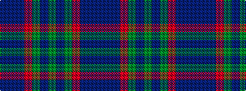 idealised woven sample of pattern BBBRGBG