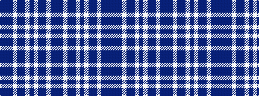 idealised woven sample of pattern BBBWBBWBWBBWBB