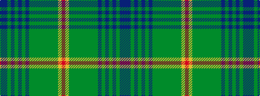 idealised woven sample of pattern BBGBGBGBGGGGGGGGYR