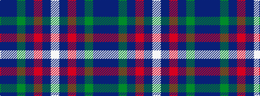 idealised woven sample of pattern BBGBRBW