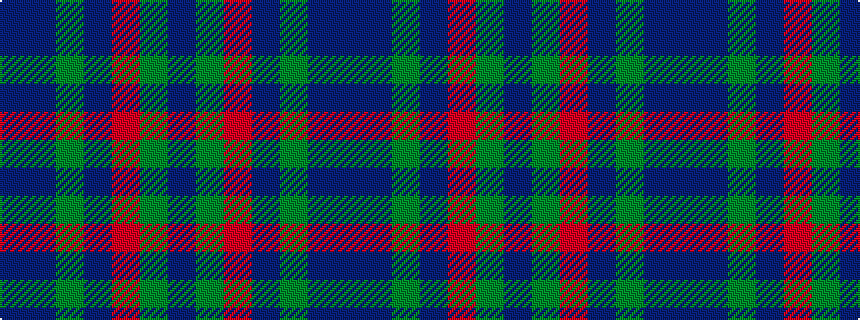 idealised woven sample of pattern BBGBRGB