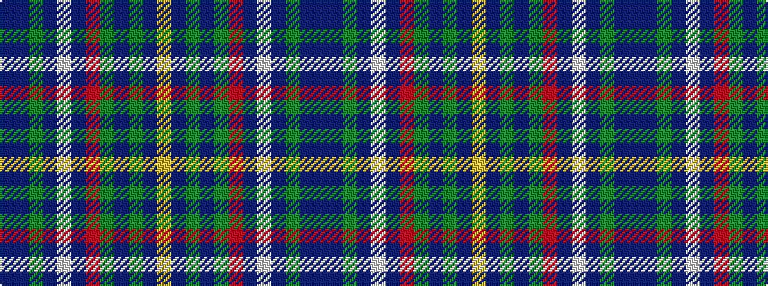 idealised woven sample of pattern BBGBWBRGBGBY
