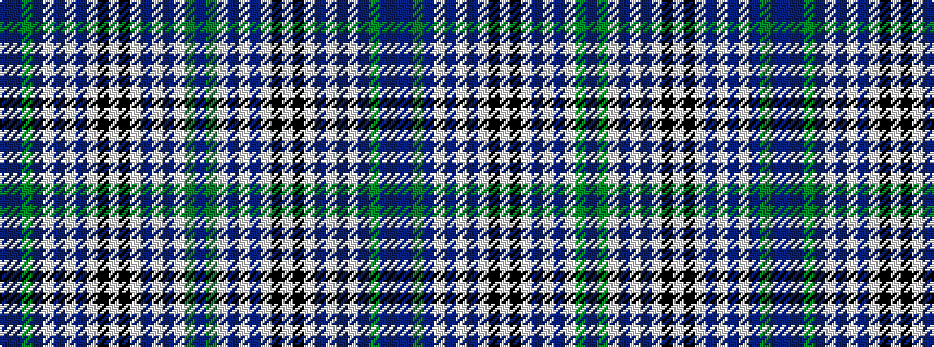 idealised woven sample of pattern BBGBWBWBWKWKWBWBWGB