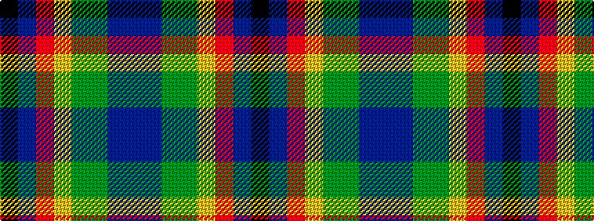 idealised woven sample of pattern BBGGYRBK