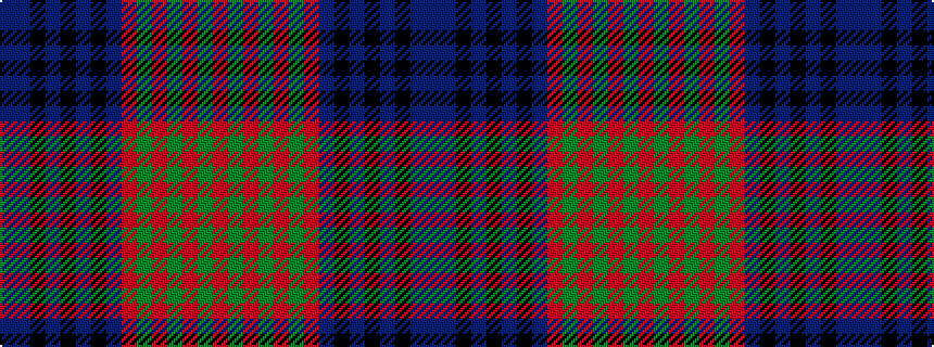 idealised woven sample of pattern BBKBKBKBRGRGRGR