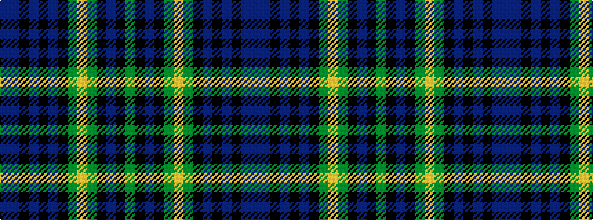 idealised woven sample of pattern BBKBKBKGYGKBKG