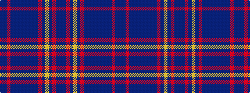 idealised woven sample of pattern BBRBBBBBBBBRBYBRBB