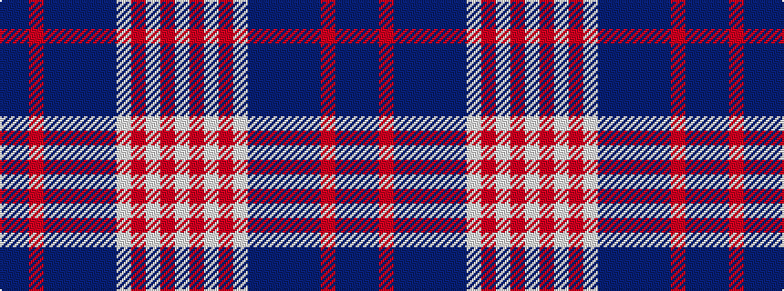idealised woven sample of pattern BBRBBBBBWRWRW