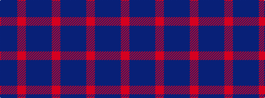 idealised woven sample of pattern BBRBBBR