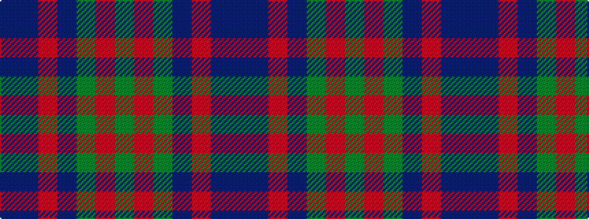 idealised woven sample of pattern BBRBGRG
