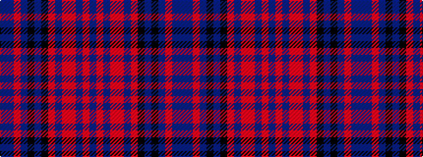 idealised woven sample of pattern BBRBKBKRBRRBRB