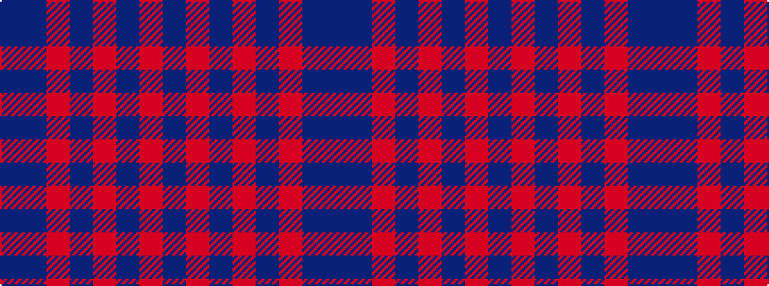 idealised woven sample of pattern BBRBRBRB