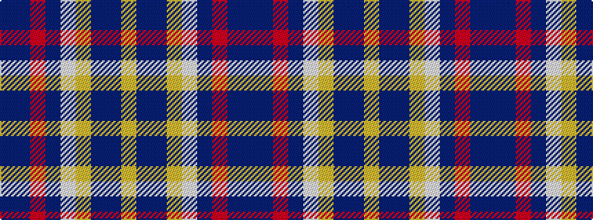 idealised woven sample of pattern BBRBWYBBY
