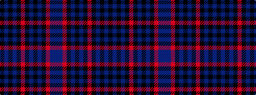 idealised woven sample of pattern BBRKBKBKRKBKBK