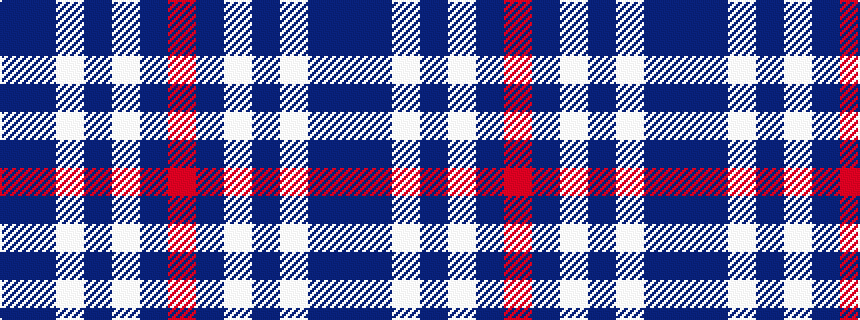 idealised woven sample of pattern BBWBWBR