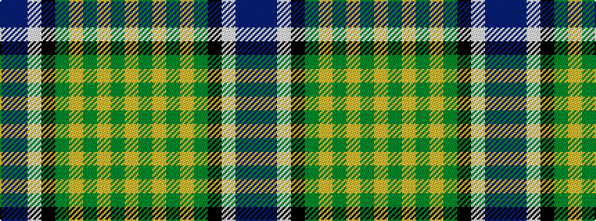 idealised woven sample of pattern BBWKGYGYGY