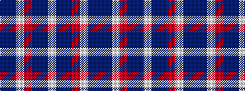 idealised woven sample of pattern BBWRBBW