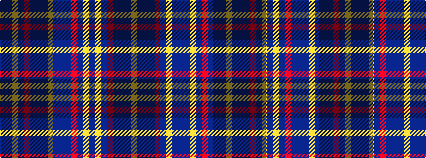 idealised woven sample of pattern BBYBRBBBYBBBRBYB